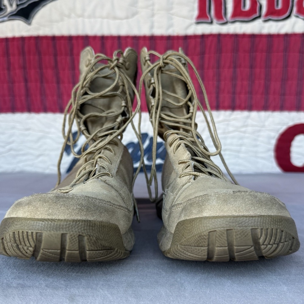 Size 11 - Oakley Boots Mens Beige Suede Combat Tactical Military 11188-889 - Picture 4 of 9